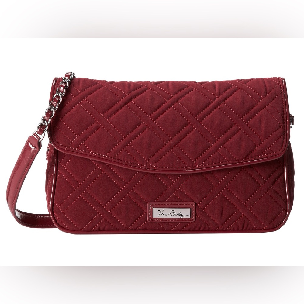 Vera Bradley • NWOT • Microfiber Chain Shoulder Bag Color: Raisin